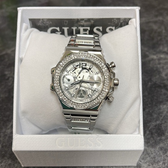 Ladies GUESS silver tone multi function watch - Picture 2 of 4